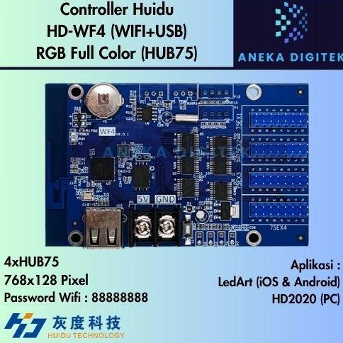 CONTROLLER HUIDU HD-WF4 WIFI RGB FULL COLOR RUNNING TEXT PANEL W62-75 ORIGINAL DAN TERPERCAYA