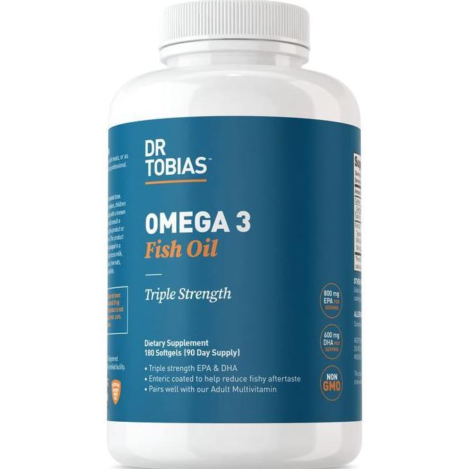 Dr. Tobias Omega 3 Fish Oil 2000 mg Triple Strength 180 Softgels