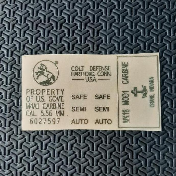 Gemgem- Sticker Airsoft-Sticker Tempel Metal Aeg-Sticker Decal M4-Sticker Aeg