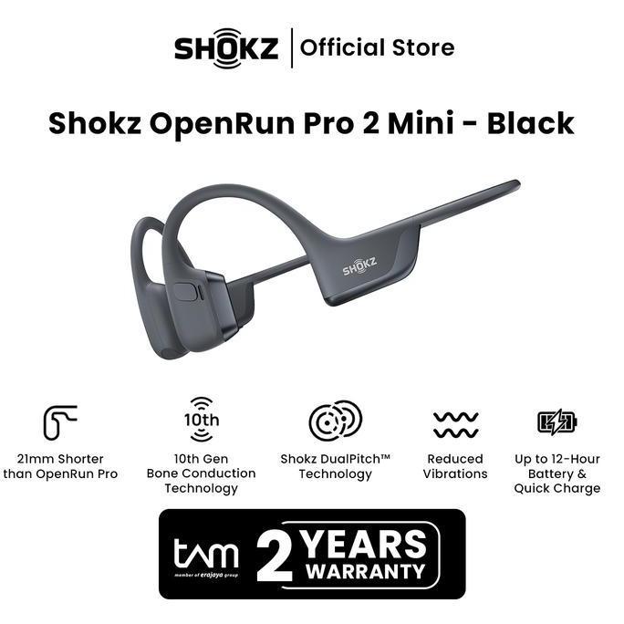 SHOKZ OPENRUN PRO 2 MINI - BLACK ORIGINAL DAN TERPERCAYA