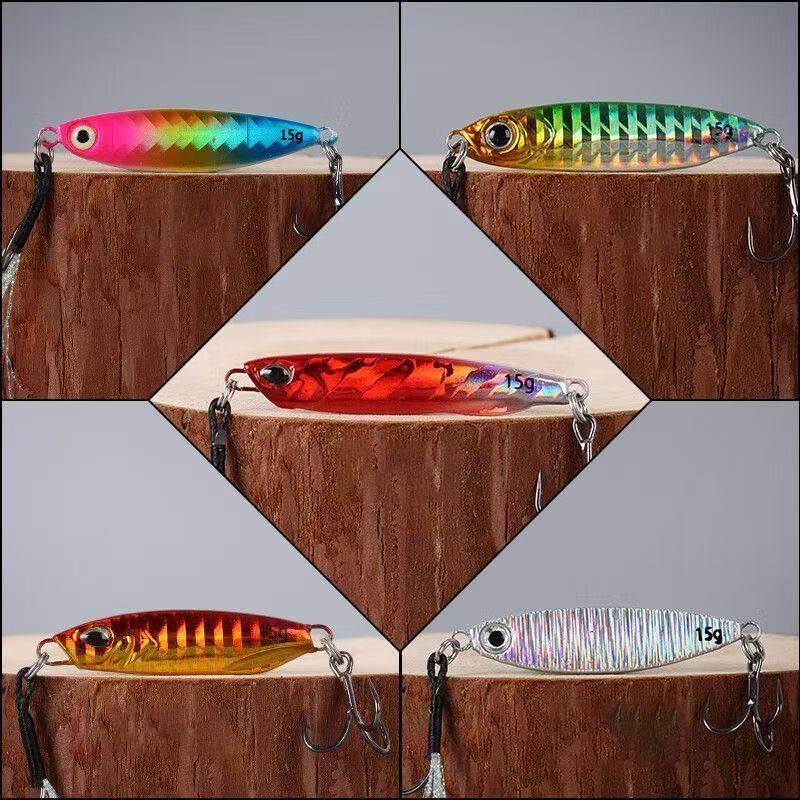 5Pcs Set Box 7G/10G/15G/20G/30G Umpan Pancing Metal Jig Paket Lure + Box Free Sinking Metal Jigging 