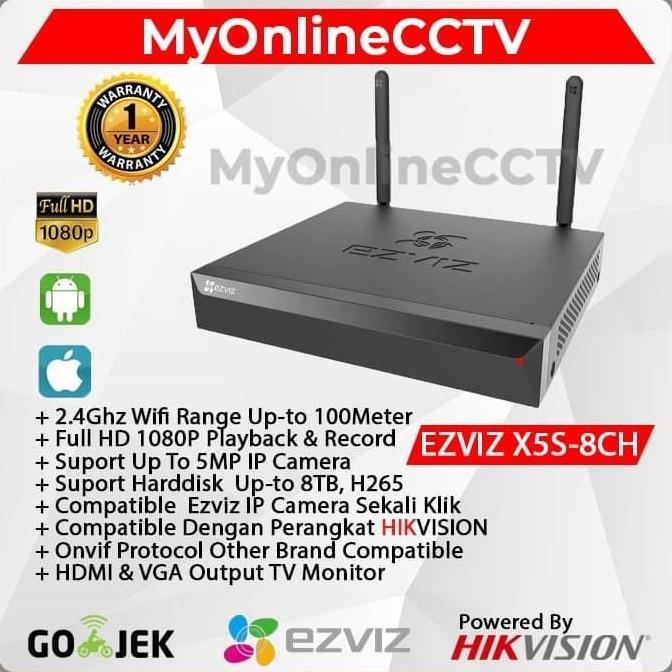 Agent- Paket Cctv Wifi 4 Ip Camera 1080P Wireless Ezviz Nvr Kit Praktis