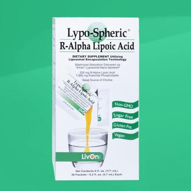 LivOn Labs Lypo-Spheric R-Alpha Lipoic Acid 226 mg 30 Packets