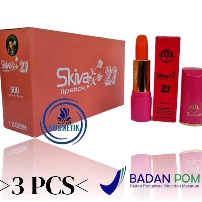 Papupi- [ 3 Pcs ] Lipstik Skiva 21 - Skiva 500 | Skiva 400 | Skiva 300