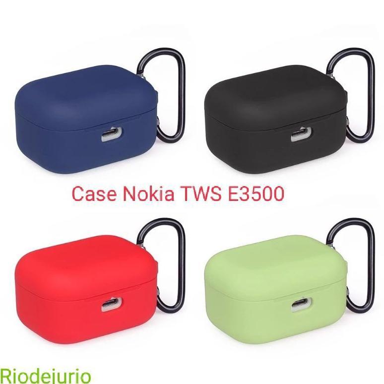 PROMO TERBARU Case Casing Silicone Protective Nokia TWS Earphone E3500 + Carabiner