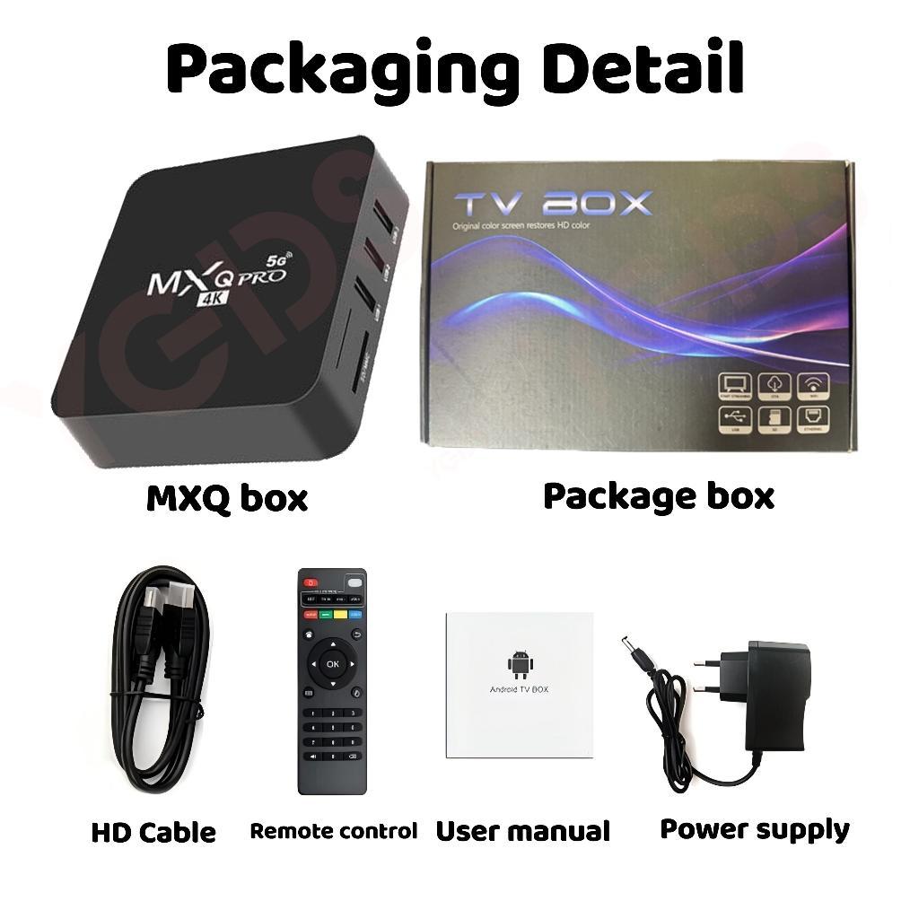 Discount LIUSYU MXQPro TV BOX 4K Android TV BOX 5G WiFi STB Android TV Unlock FULL CHANNEL TV & Film
