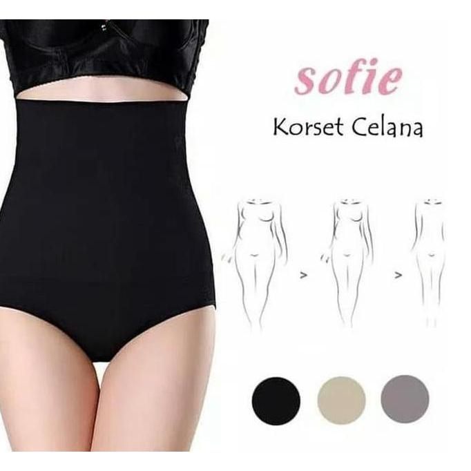 AI168 - Celana Dalam Korset Sofie 965 Body Shaping Slimming Panty Tanpa Tulang Model Maxi Tinggi