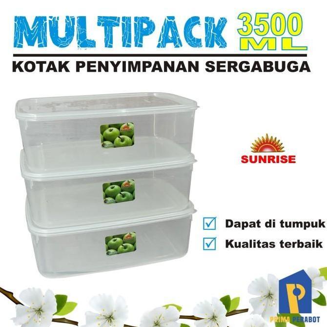 Kotak Plastik Multipack 3500ml / Kotak Penyimpanan Serbaguna Sunrise
