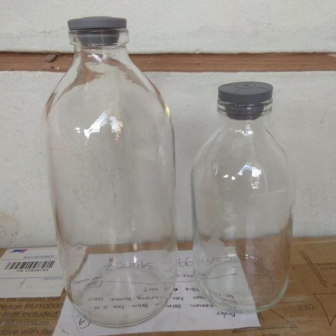 Botol Kaca 500 ml Tutup Karet Asip /Jamu / Kopi