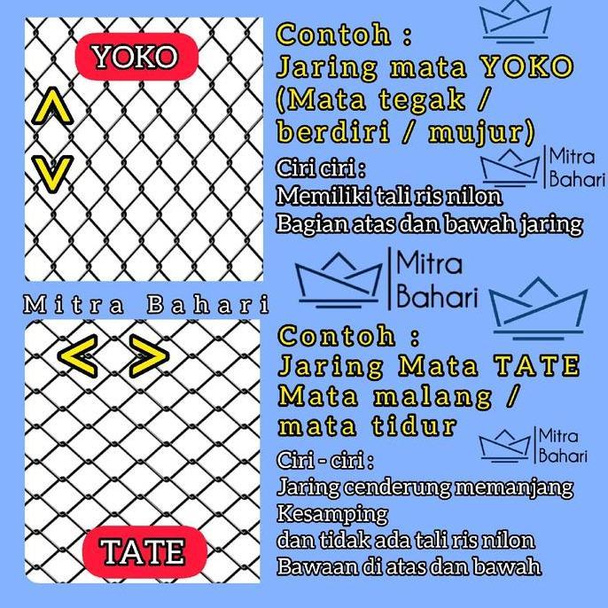 Fishx- Jaring Ikan 028 70X80 Yoko ( Mata Tegak ) | Pukat 0.28 | Jaring Senar 028 | Jaring Ikan Cod |