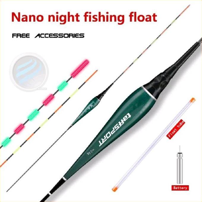 Fishx- Pelampung Pancing Anti Badai Elektrik Kayu Dengan Lampu Led