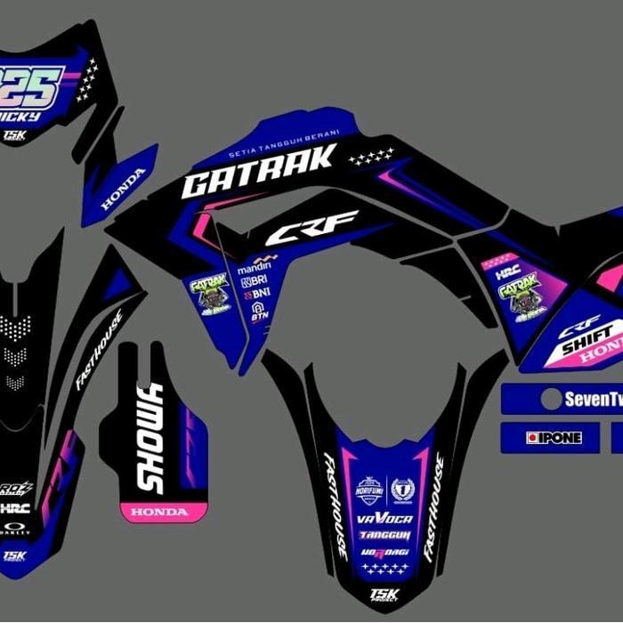 Decal Stiker Full Body Crf 150 L Klx Bf - D Tracker Motor Motorcycle Original Dan Terpercaya