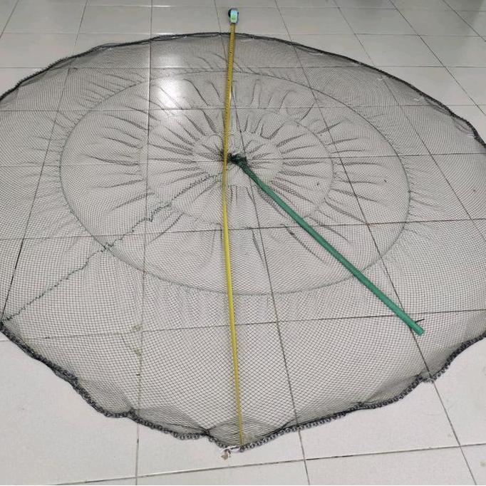 Fishx- Jala Lempar 2 Meter Bahan Nilon/ Benang,  Jala Ikan ,  Jala Lempar,  Jala Sungai Lubang Jari 