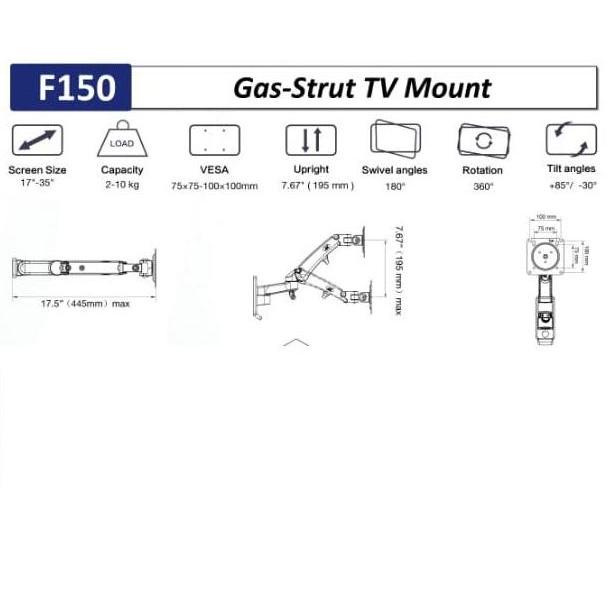 NB F150 F-150 NORTH BAYOU F150 GAS STRUT SPRING MONITOR BRACKET 17-35" Terlaris