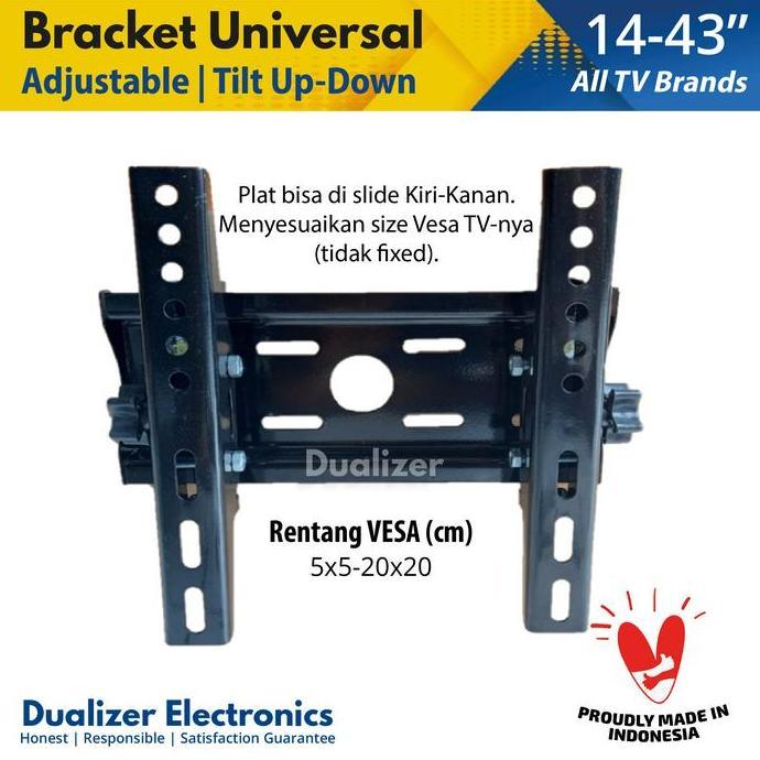 Braket Bracket TV LED 28 32 40 42 43 Inch LG Samsung Xiaomi Mi TV Terlaris