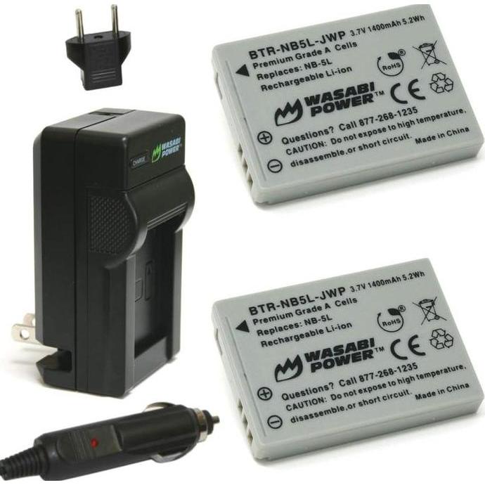 TERMURAH - Wasabi Power Battery & Charger for Canon NB-5L NB5L Baterai IXUS 90 800 850 860 870 900 9