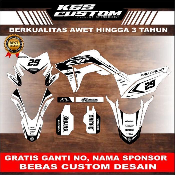 Decal Crf150L Full Body Merah Putih - Decal Crf 150 L Simpel - Decal Crf 150 L Fast House Decal Hudg
