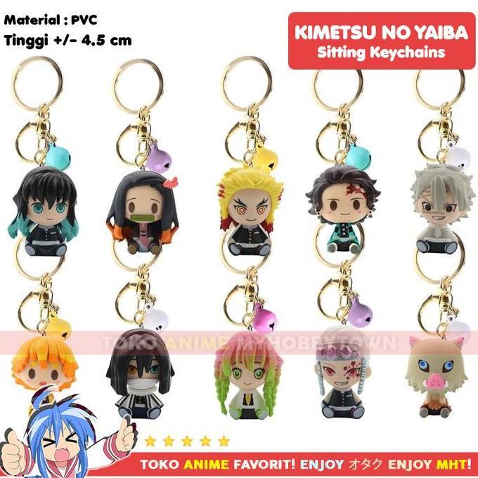 Giftx- Gantungan Kunci Figure Anime Chibi Kimetsu No Yaiba Demon Slayer