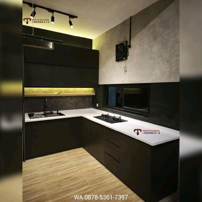 Nandiaoktaverisyah - Kitchen Set Minimalis Modern | Custom Desain 3D Free Survey Bekasi Jakarta