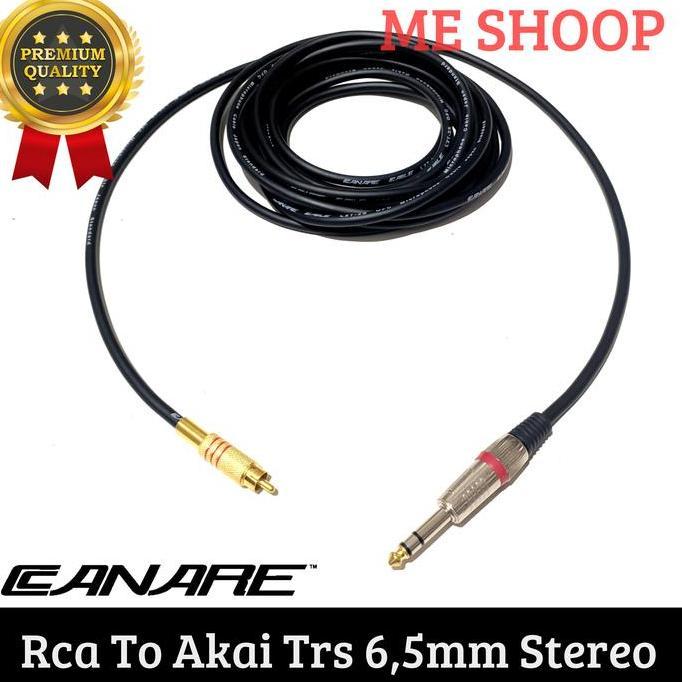 Terbaru (1) kabel jack akai stereo 6,5mm to jack rca iwame3 dijamin