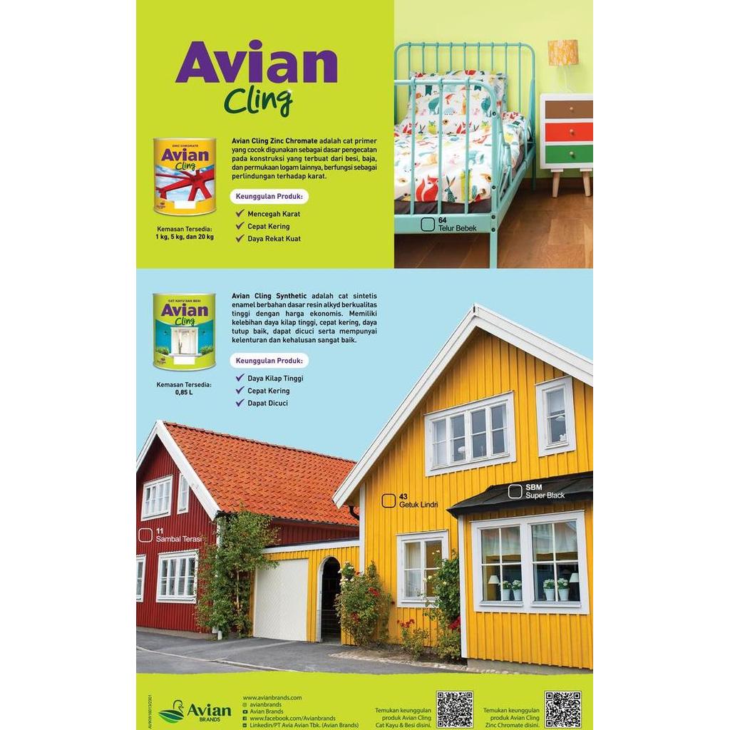 Colorbit- Avian Cling Cat Kayu Dan Besi 1Kg Hitam/Putih, Kilap, Doff/Matte