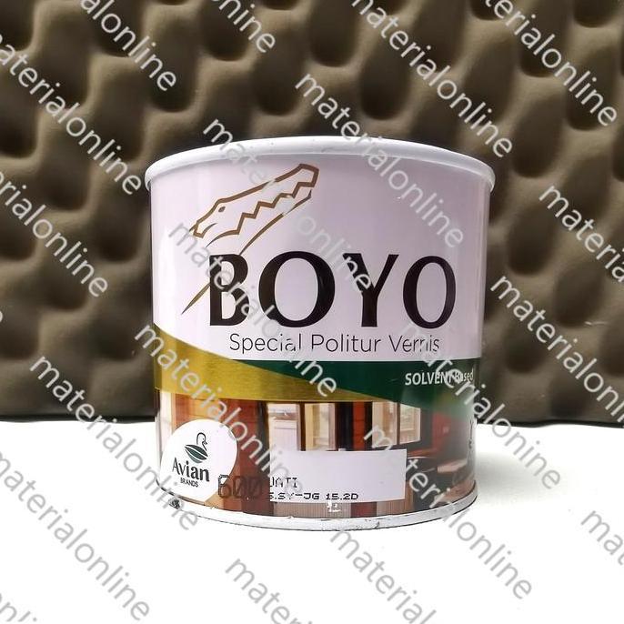 Colorbit- Boyo Politur Vernis Pernis Kayu Warna 1/2 0.5 Lt Liter Kaleng Kecil