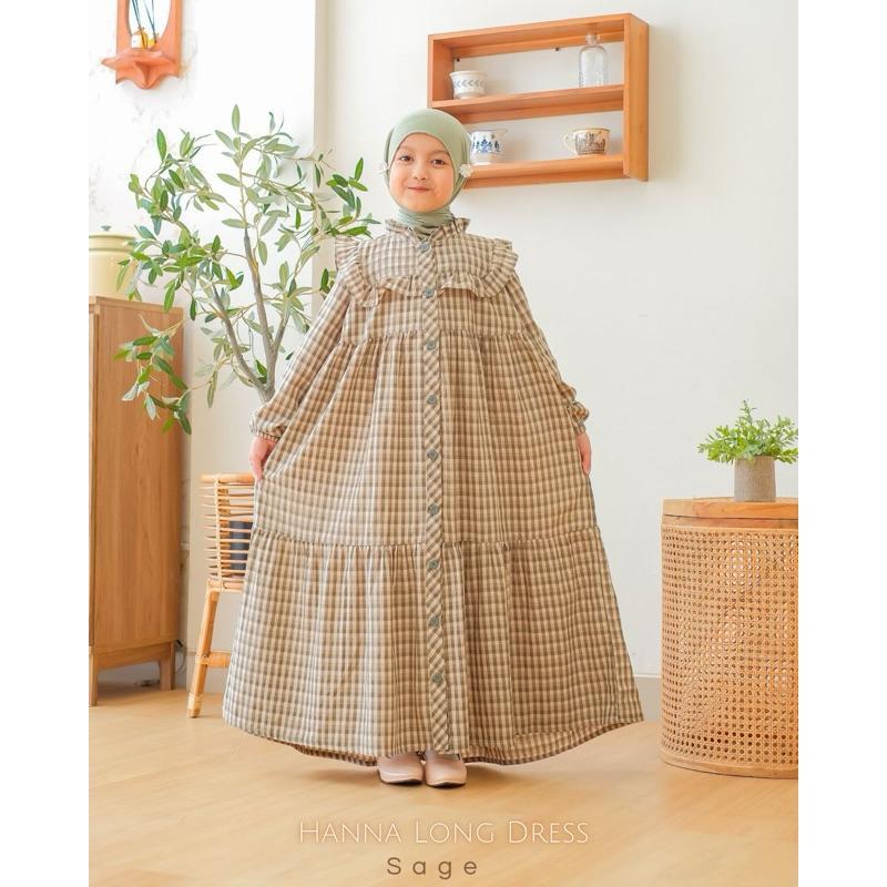 Umma.Daily | Hanna Longdress | Gamis Anak | Dress Anak Perempuan Usia 3-11 Tahun