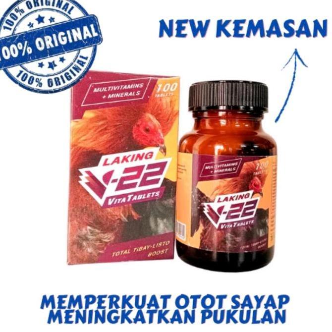 HARGA DISC - LAKING V-22 ORIGINAL ASLI FILIPINA VITA TABLETS MEPERKUAT PUKULAN AYAM