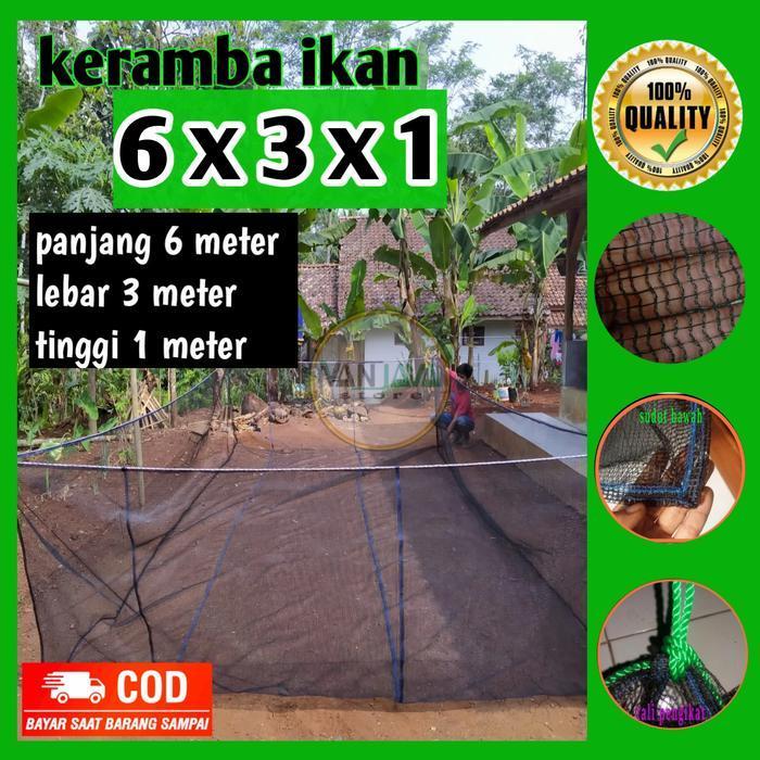 Keramba Ikan Jaring Waring Ikan 6X3X1 Karamba Ikan Murah Siap Pakai