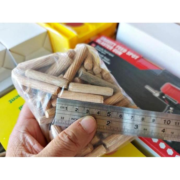 @=@=@=@=] pin dowel kayu 8mm x 40mm pin jointer sambungan kayu 4cm 1pack 100pcs