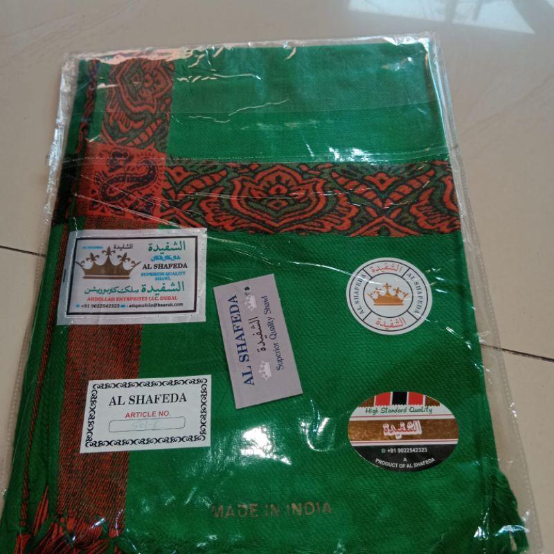 Sorban Premium / Sorban Alshafeda Khusus Hijau / Sorban Kashmir Arafat Hitam, Merah, Putih