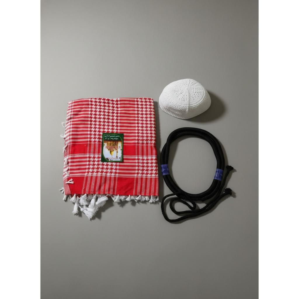 Sorban Arab Igal Arab Sorban Arab Igal Tali Peci Putih Dewasa Dan Anak Perlengkapan Haji Umroh Hiban