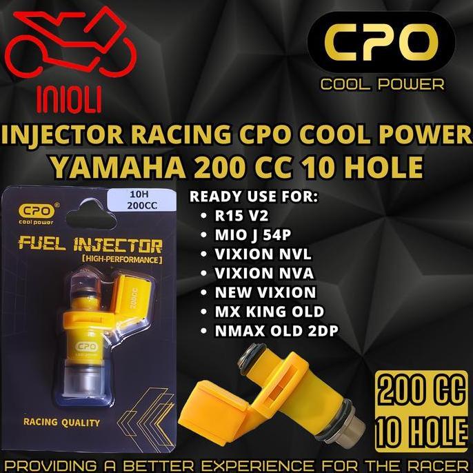 Injector Racing Cpo Cool Power 200Cc 10Hole Old Nmax Mio J Vixion R15 Baru