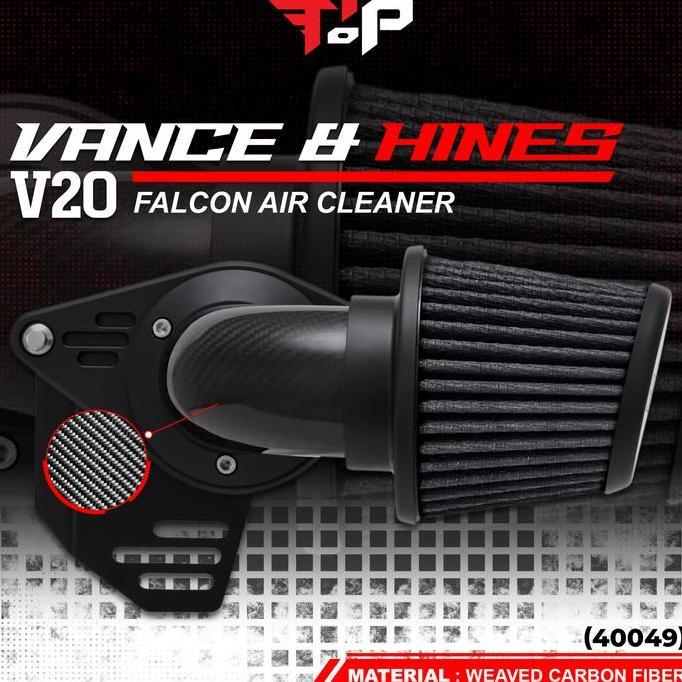 BEBAS ONGKIR - VANCE HINES AIR CLEANER VO2 FALCON FORGED CARBON FOR HD M8 ENGINE