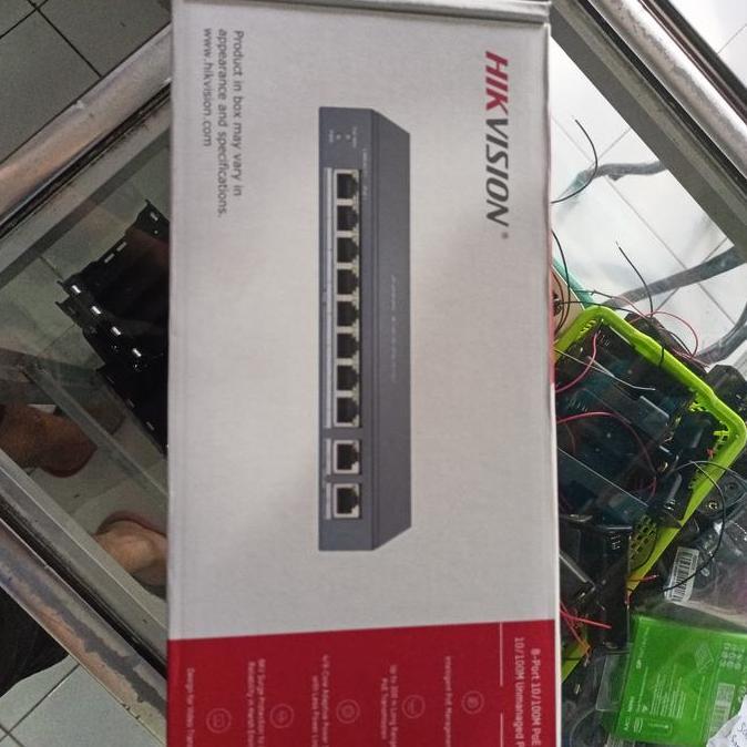 TERBARU - switch poe 8 port+2 uplink hikvision
