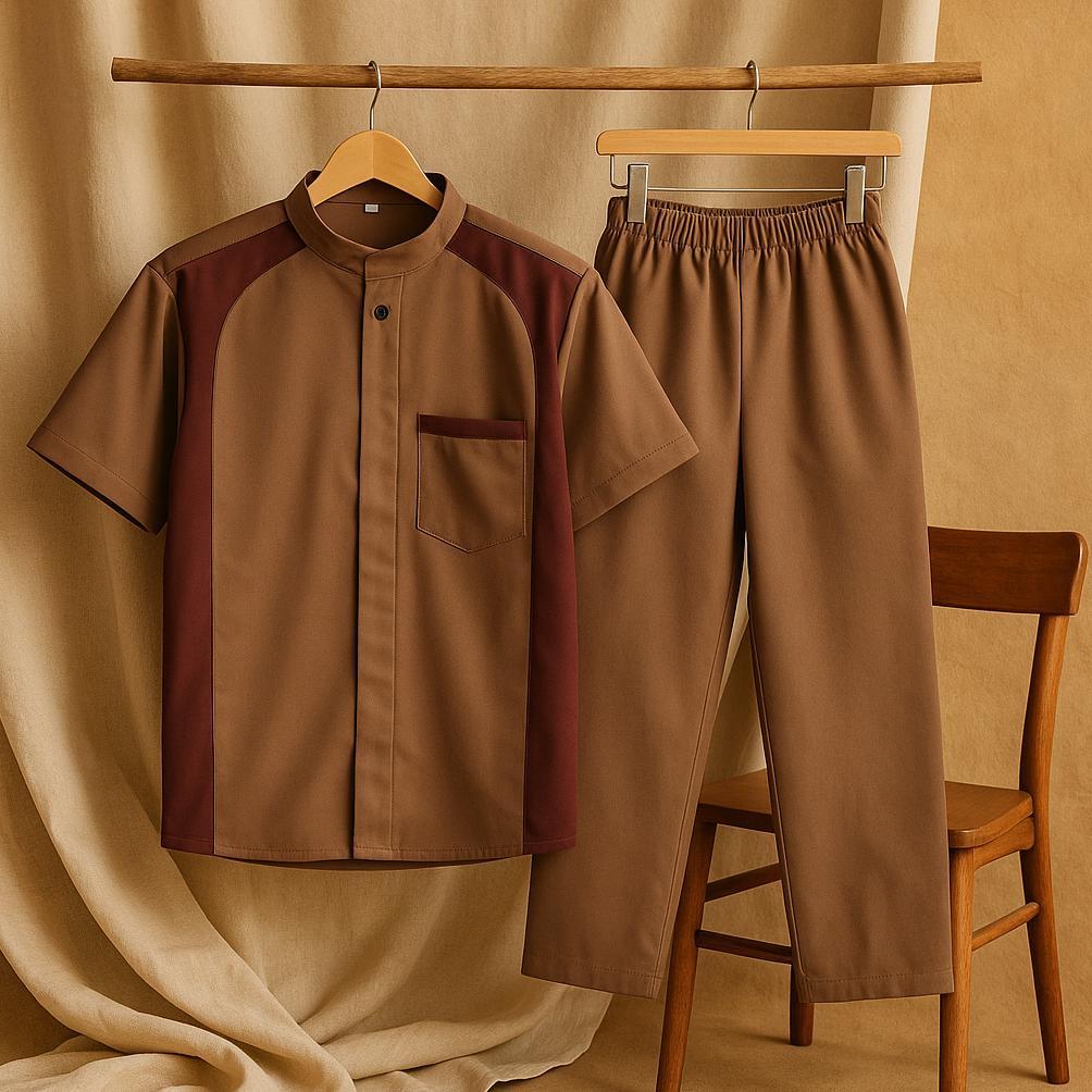 OOTD Baju Koko Anak Laki 4-12 Tahun Katun Adem Nyaman Setelan Baju Muslim Anak Laki Laki Kurta OOTD