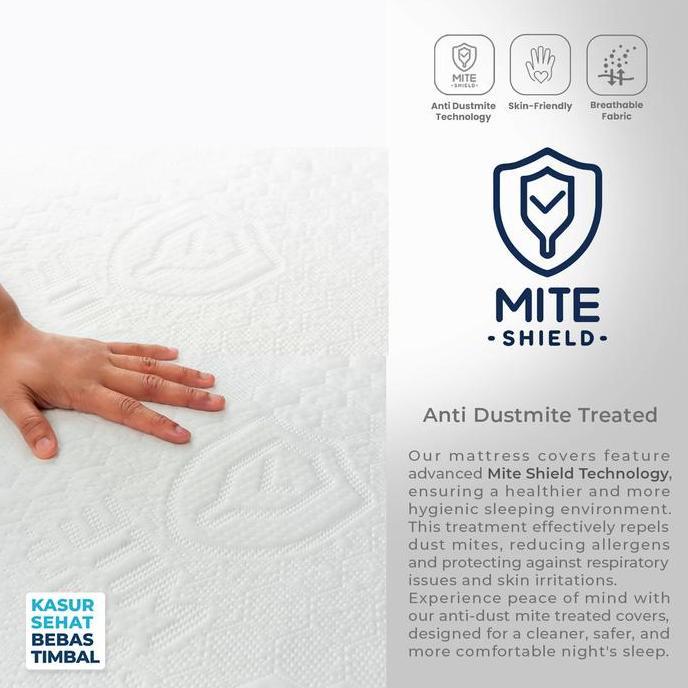 Quantum Kasur Orthopedic Posture Master Pocket Latex Zipper Navy (TERBAIK) (TERBARU) (TERMURAH)