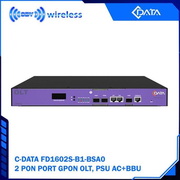 TERMURAH - C-DATA FD1602S-B1 GPON OLT 2 PON port 2GE 1SFP+ cdata FD1602S 2port GPON