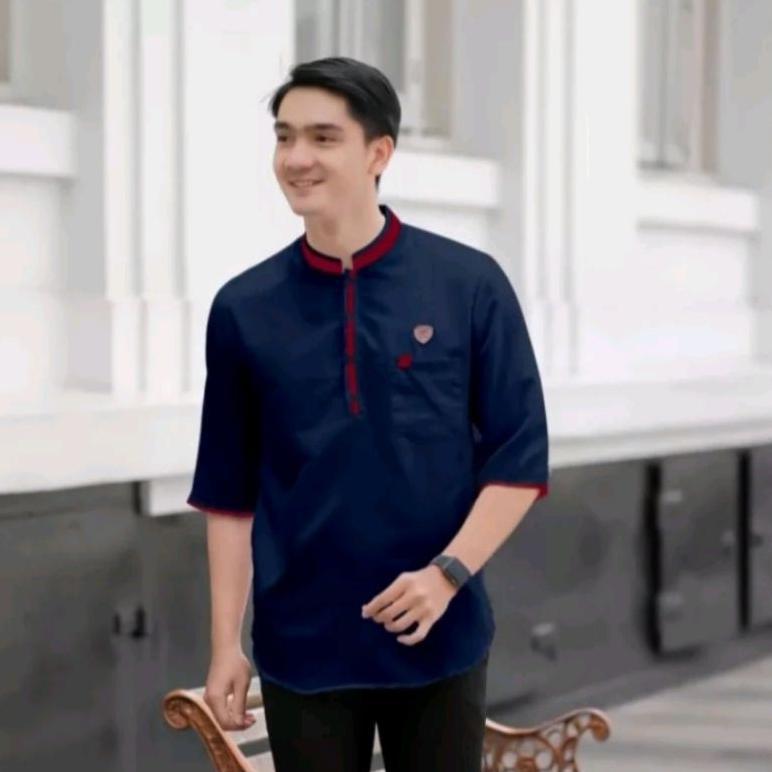 TAMPIL MODIS  BAJU KOKO DEWASA | BAJU KOKO KURTA AGAM LENGAN 3/4 BAHAN KATUN TAMPIL MODIS 