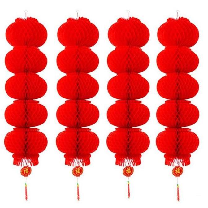 SABILULUNGAN 2Pc Lampion Imlek Lampu Lampion Imlek Lampion Bulat Hiasan Imlek