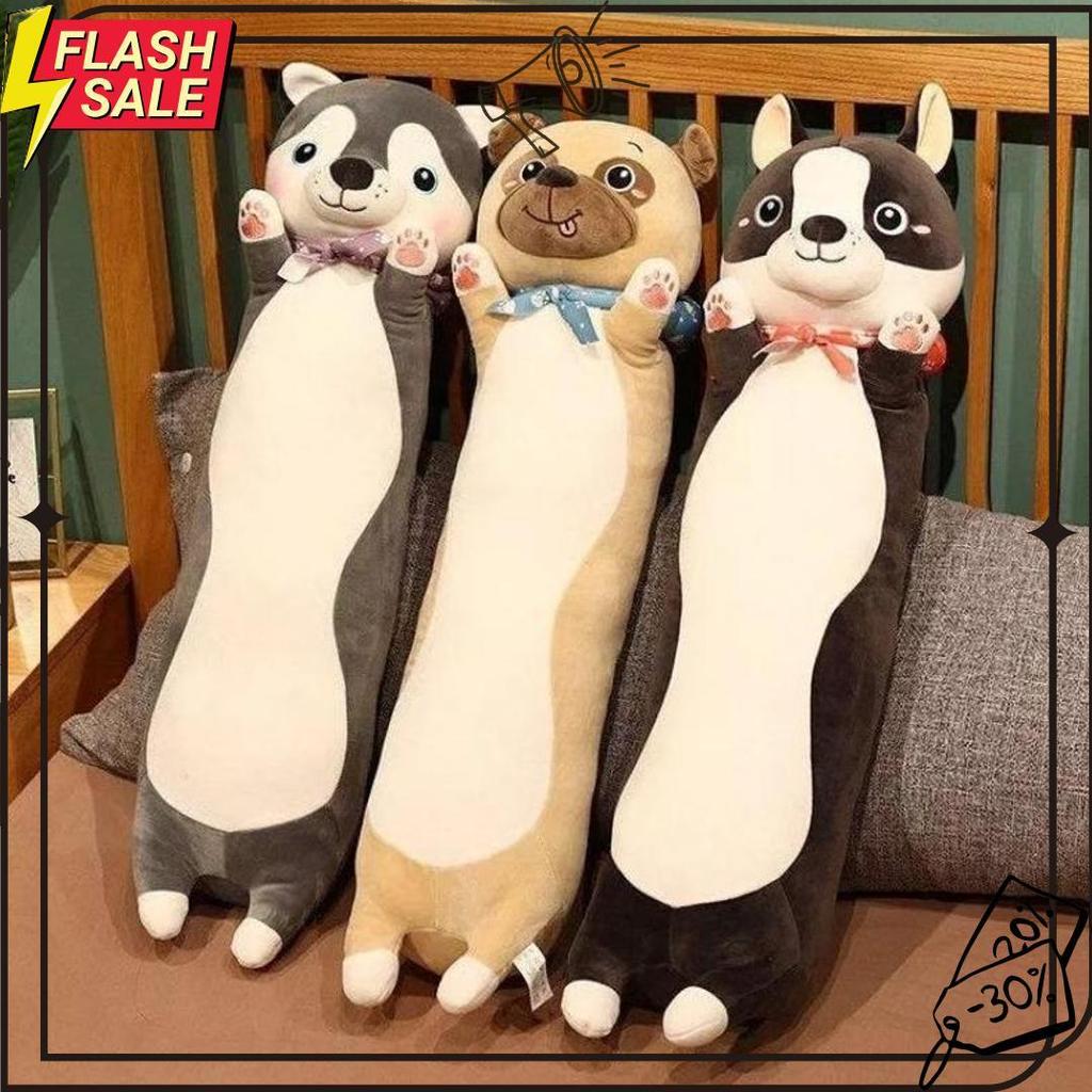 Boneka Guling Anjing Bulldog / Mainan Anak Karakter / Kamar Tidur Gratis Ongkir