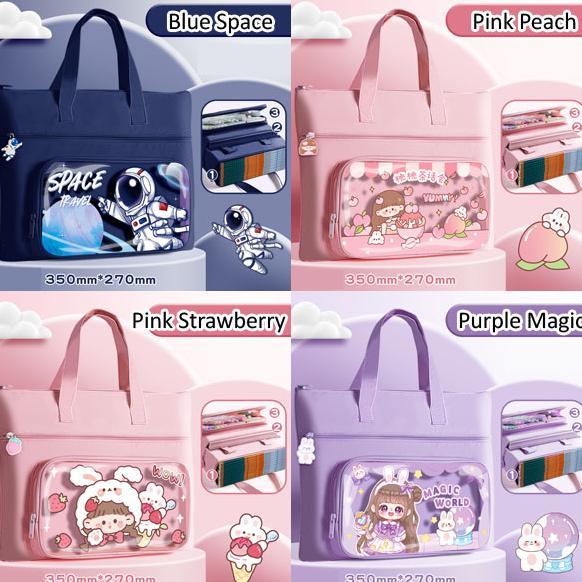 Terlaris (Khusus Batam Saja) Tas Tote Anak Les Lucu Tutoring Bag Cute Mk1515