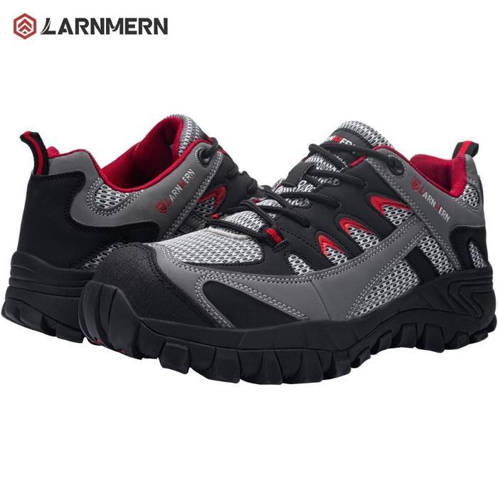 LARNMERN Safety Shoes LM170128 Pria Wanita Sepatu Kerja & Hiking Anti-Slip Steel Toe Top Cap CE Mids