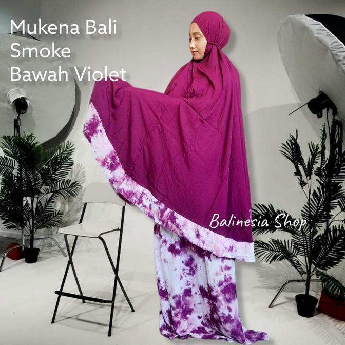 PREMIUM Mukena Wanita Katun Rayon  Atasan Polos Bawahan Motif PREMIUM