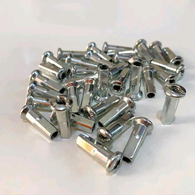 DS123 >> Nipel nepel jari jari ruji Gold - Crome batang besar 9G x9 isi 36 pcs universal motor