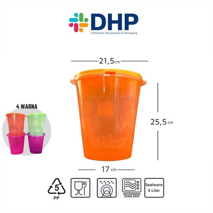 Promo Toples Sealware 5 Liter (D=20Cm) Plastik Besar Tempat Kerupuk Peyek Cod