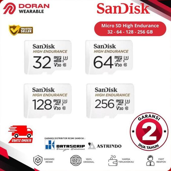 MicroSD SanDisk High Endurance Card 32/64/128/256GB Class 10 100MBps