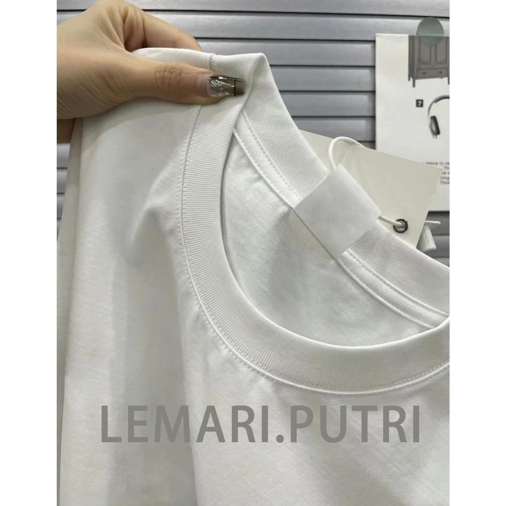 pengiriman cepat Korean Style Baju Kaos Oversize Corak Huruf Printing Baju Atasan Wanita Pria Hitam 