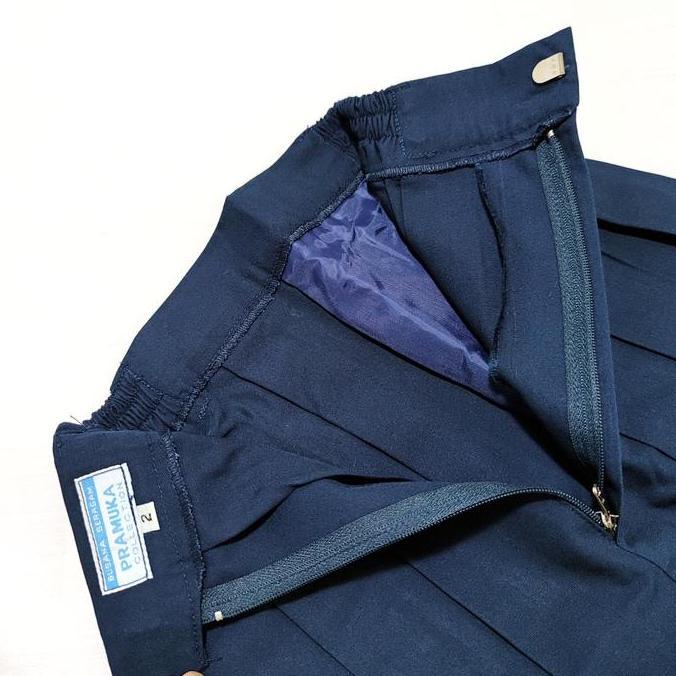 Seragam sekolah rok biru sd rok pendek lipet murah