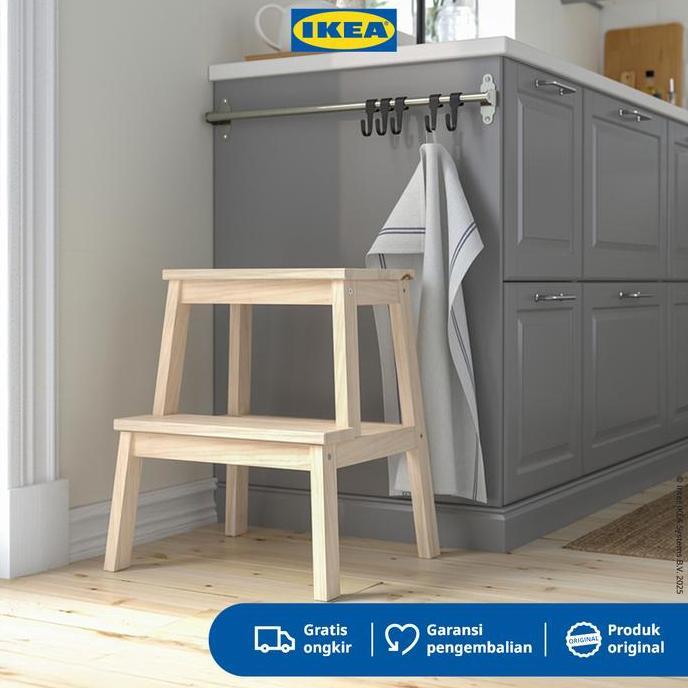 TERLARIS - IKEA BEKVAM Bangku Tangga Serbaguna Bahan Kayu 50 cm